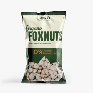 Urba Organic Premium Phool Makhana (Fox Nuts) | 250g | Handpicked, Crunchy & Healthy Snack | Gluten-Free & Roasted (Copy)